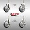 Service Caster 5 Inch 316SS Thermoplastic Rubber Swivel 3/8 Inch Threaded Stem Caster Set Brake SCC-SS316TS20S514-TPRB-TLB-381615-4 - alternate 4